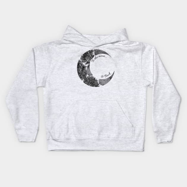 to the moon and back Kids Hoodie by Jacqui96